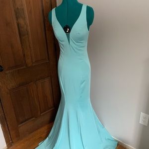 Jovani Open back prom gown